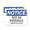 Signmission Not An Entrance Door Blocked OSHA Notice Sign, Plastic, 10in W x 7in L, 2PK OS-2PACK-NS-P-710-L-15144 - alternate 1